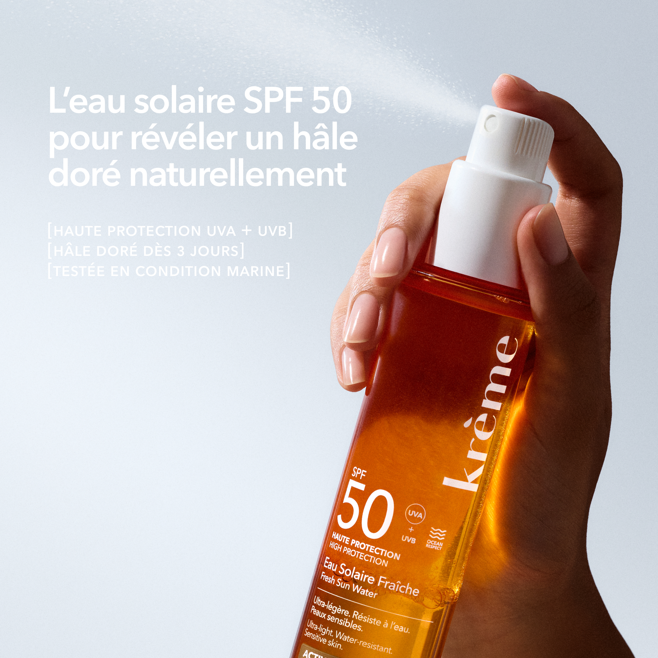 Eau Solaire SPF 50 Hâle Doré