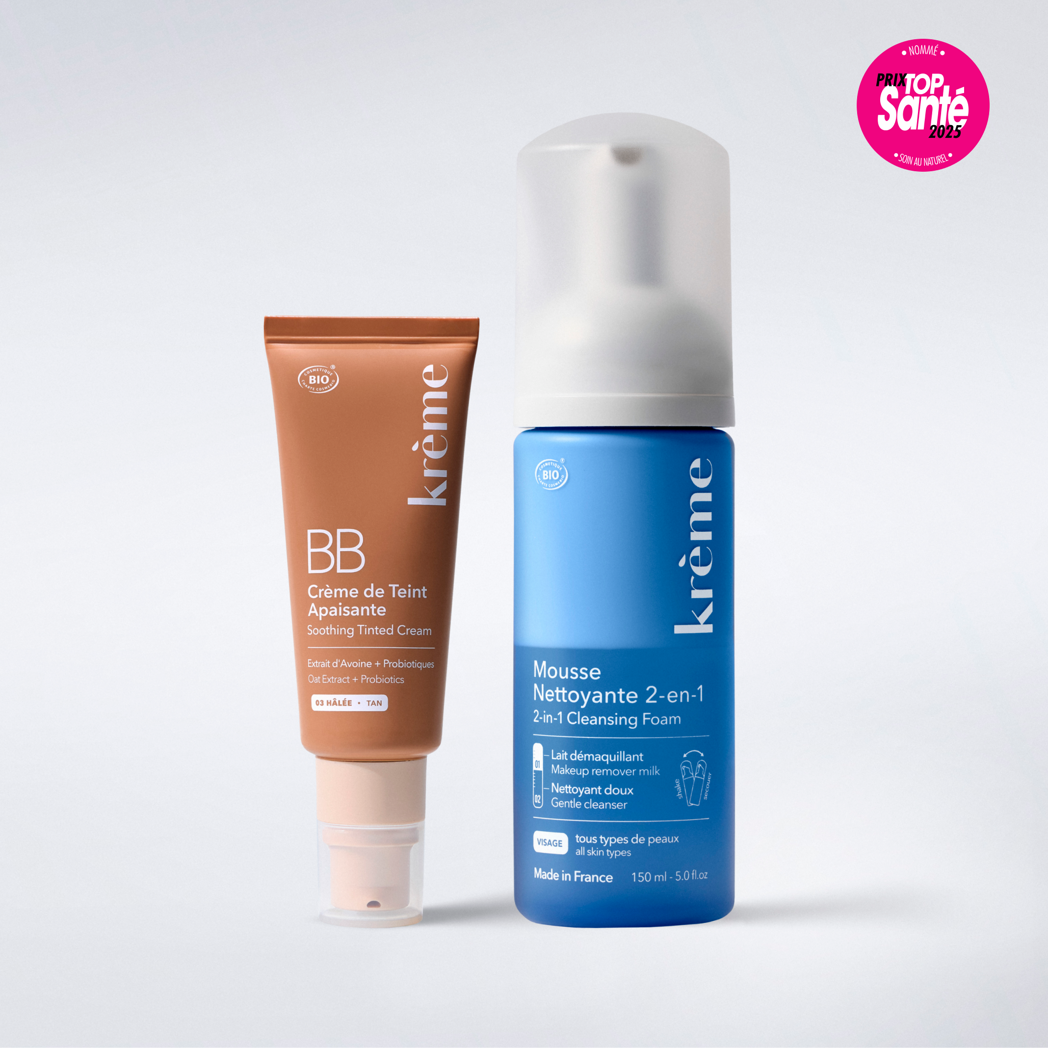 Duo Mousse Nettoyante et BB Crème Apaisante