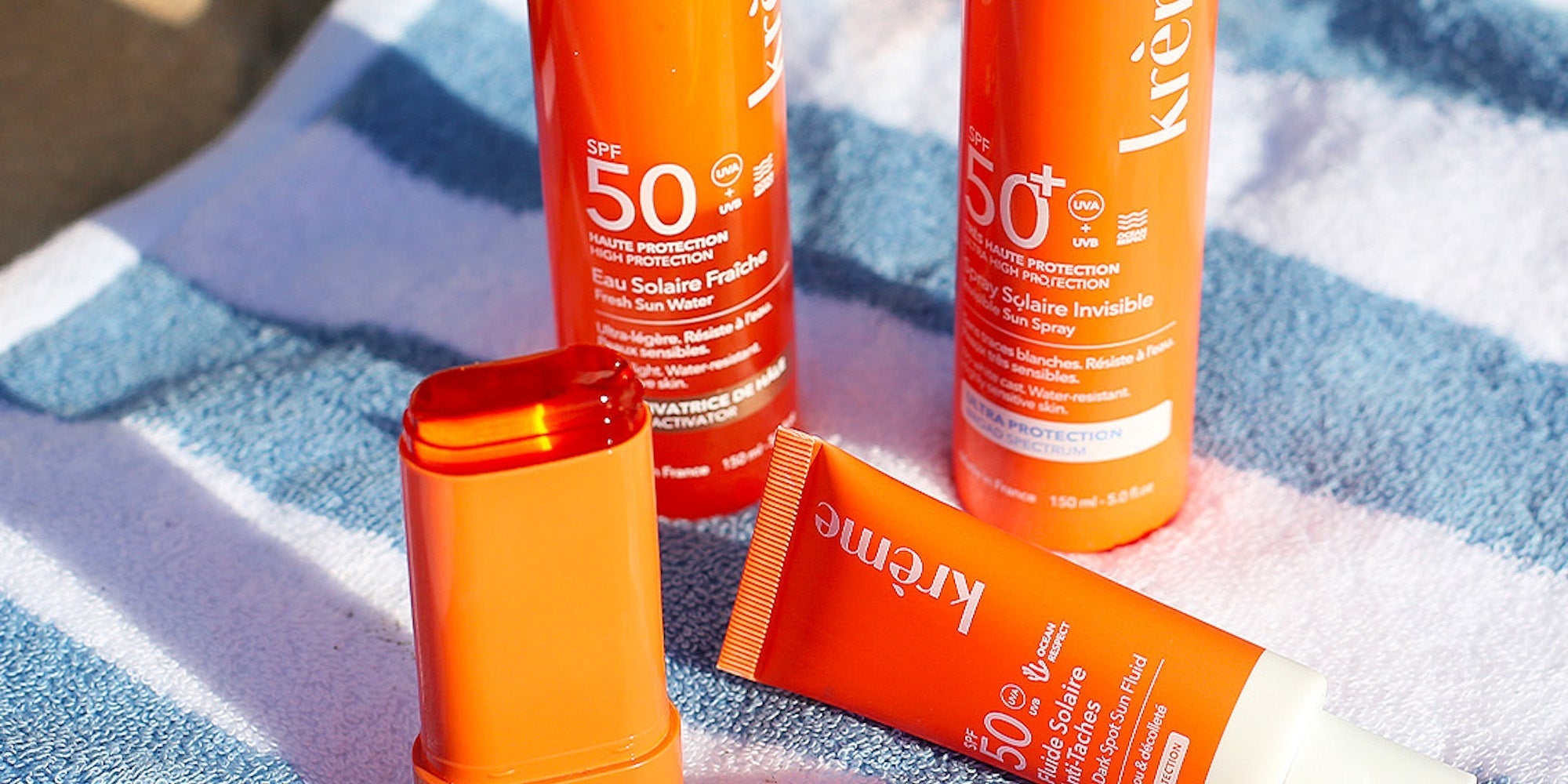Plusieurs crèmes solaires à choisir
