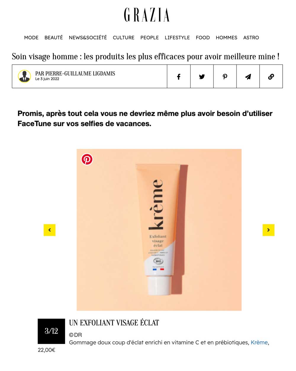 Meilleur soin homme pour avoir bonne mine - Sélection magazine Grazia