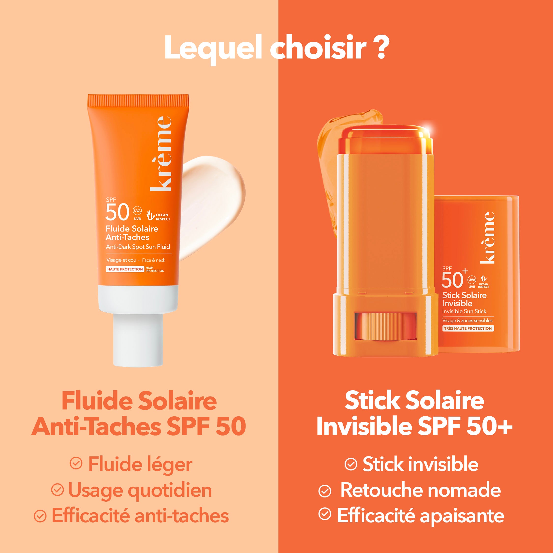 Fluide Solaire Anti-Taches Stick Solaire Choisir