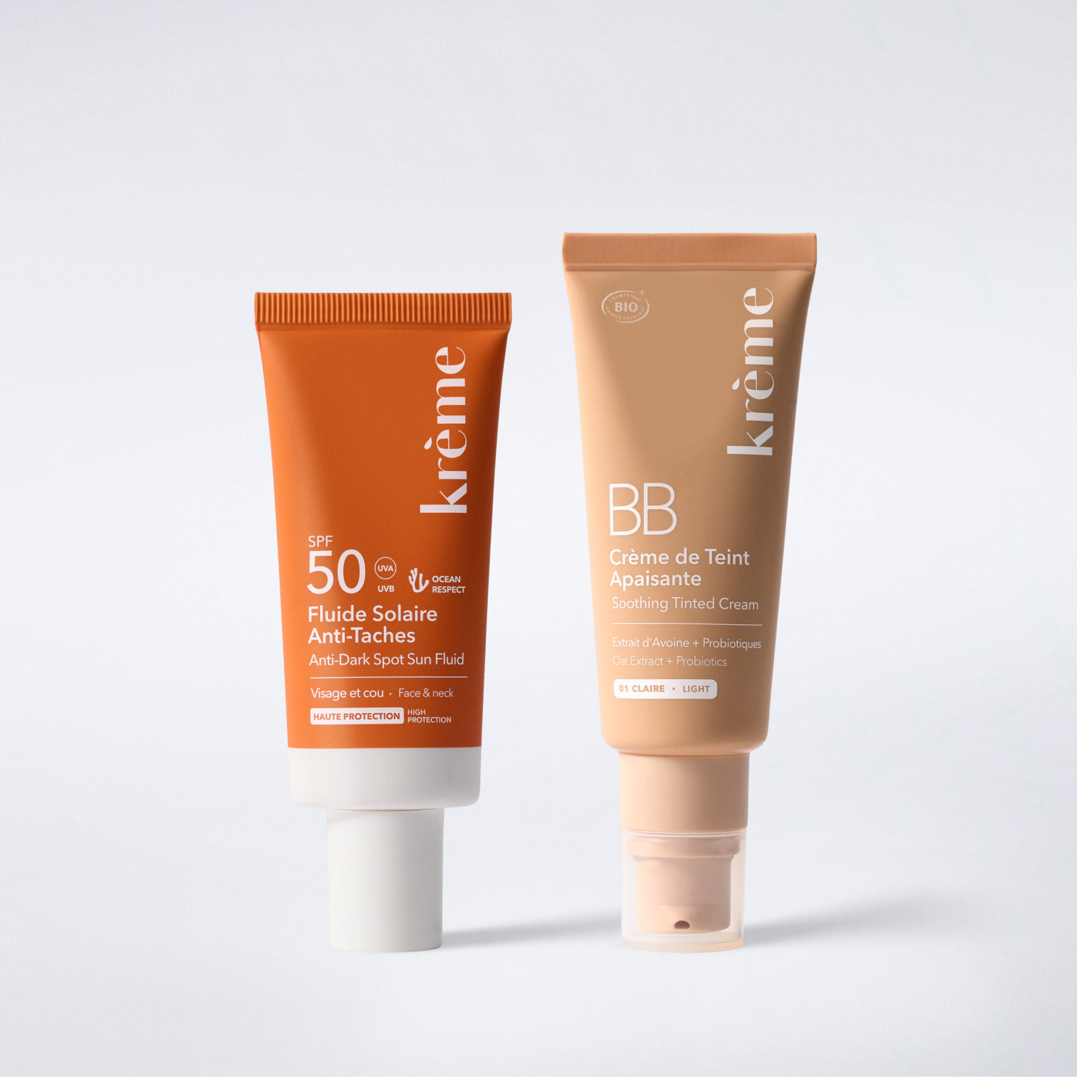 Duo Fluide Solaire Anti-Taches et BB Crème Apaisante