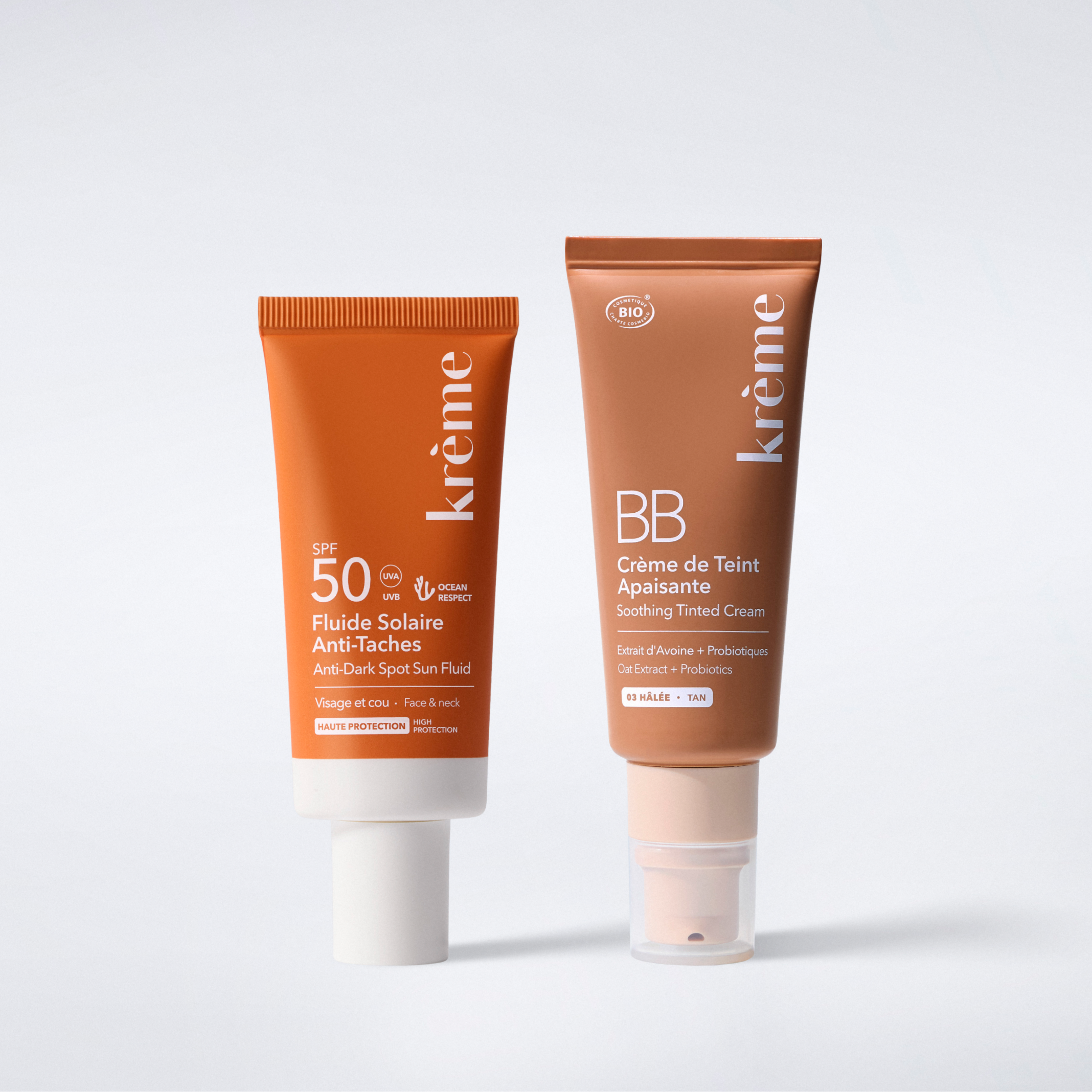 Duo Fluide Solaire Anti-Taches et BB Crème Apaisante