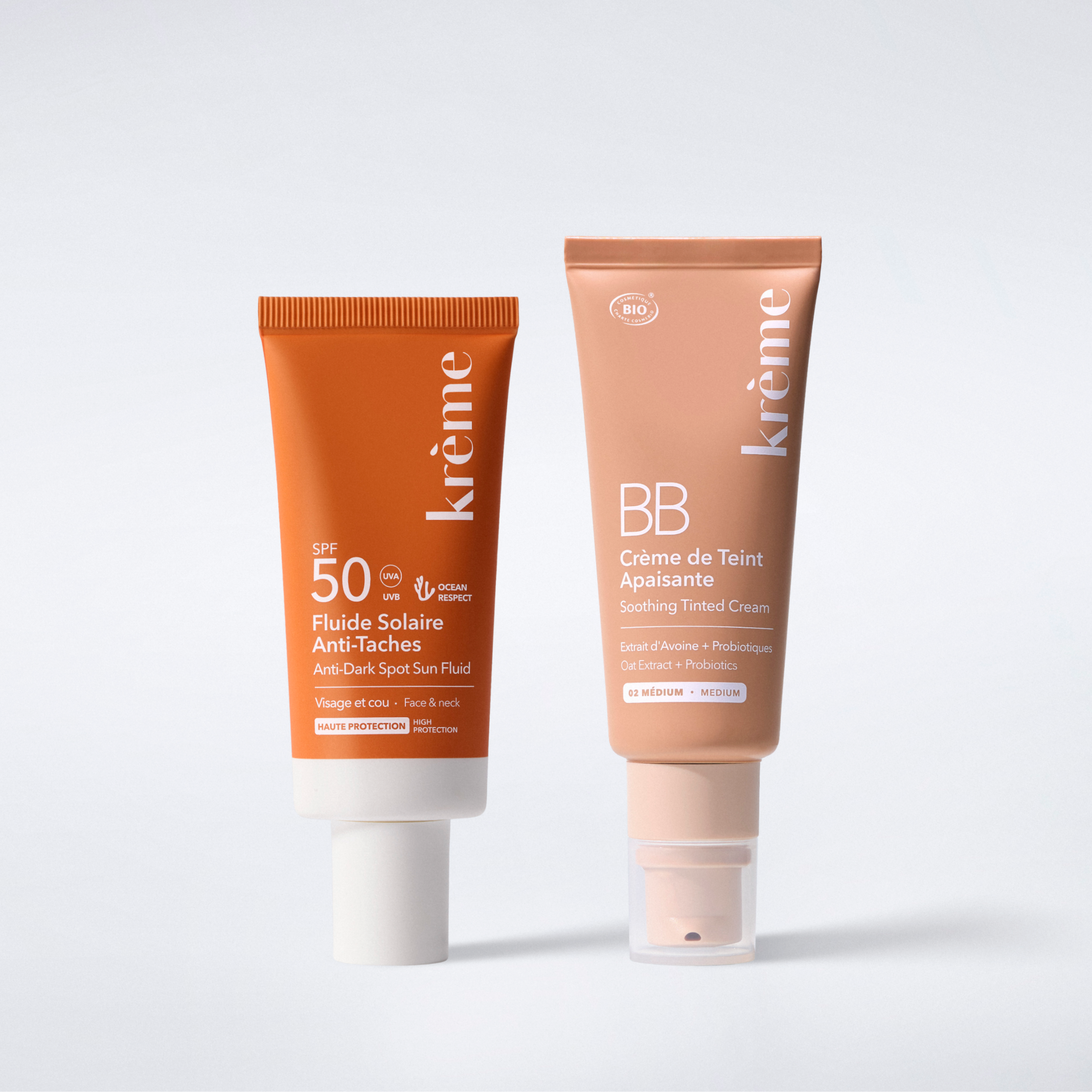 Duo Fluide Solaire Anti-Taches et BB Crème Apaisante