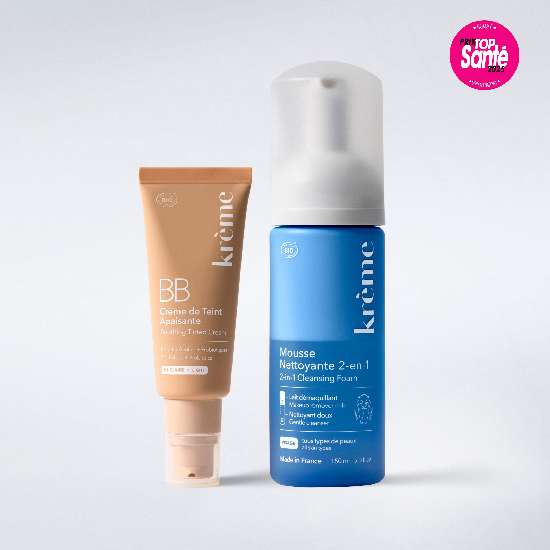 Duo Mousse Nettoyante et BB Crème Apaisante