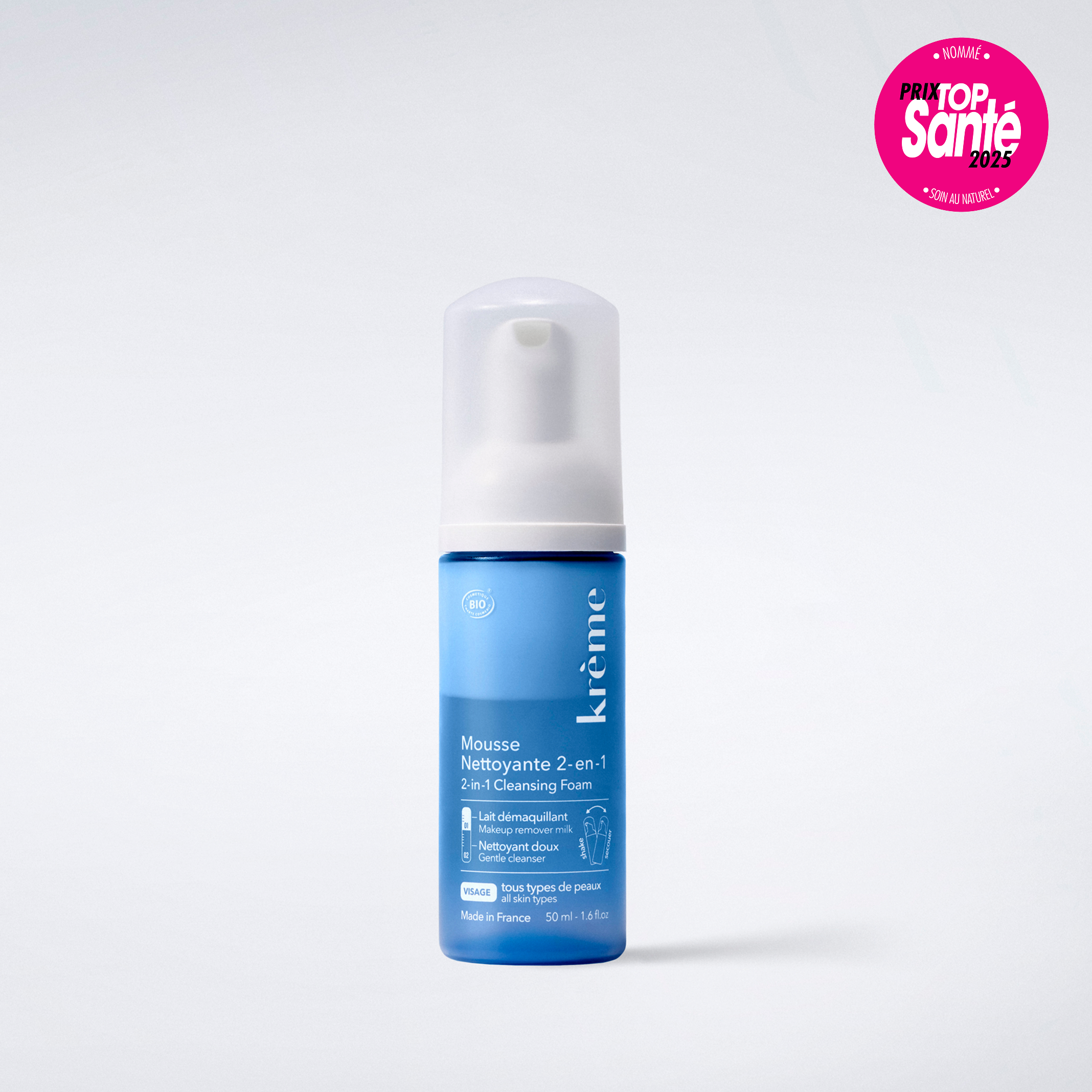 Mousse Nettoyante 2-en-1 Format Voyage