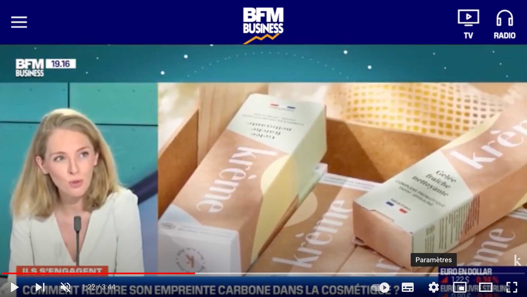 BFM Business Objectif raison d'être Krème