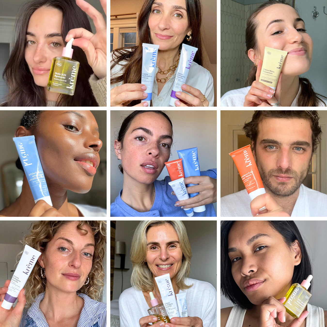 Krème, marque de cosmétiques francaise, 100% bio 